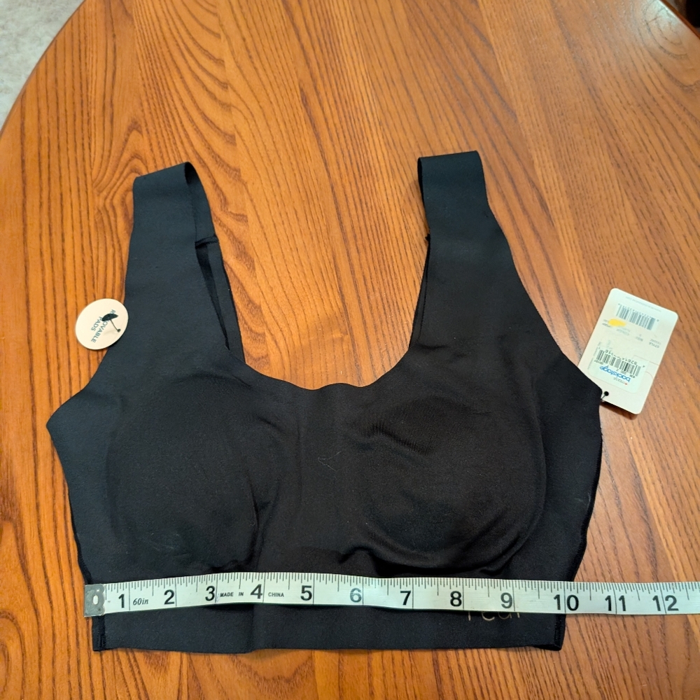 Black "Comfort by Real" bra with removable cups, size S - NEW - Picture 3 of 7